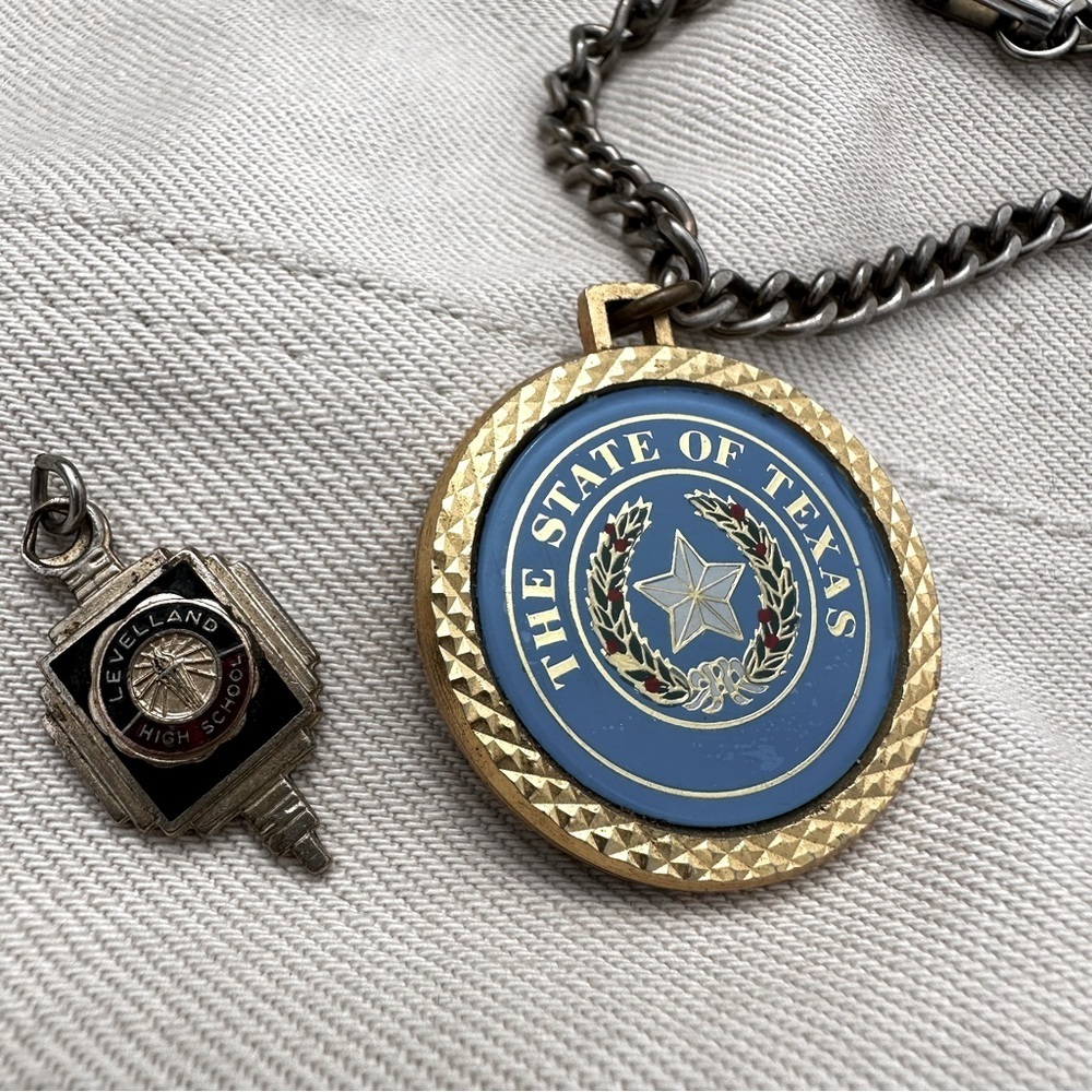 Texas Vintage Charms | Pendants Link Bracelet Silver Tone Levelland High School